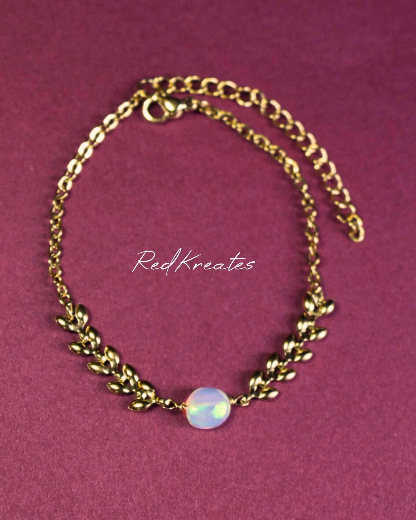 Leafy Ethiopian Opal Bracelet