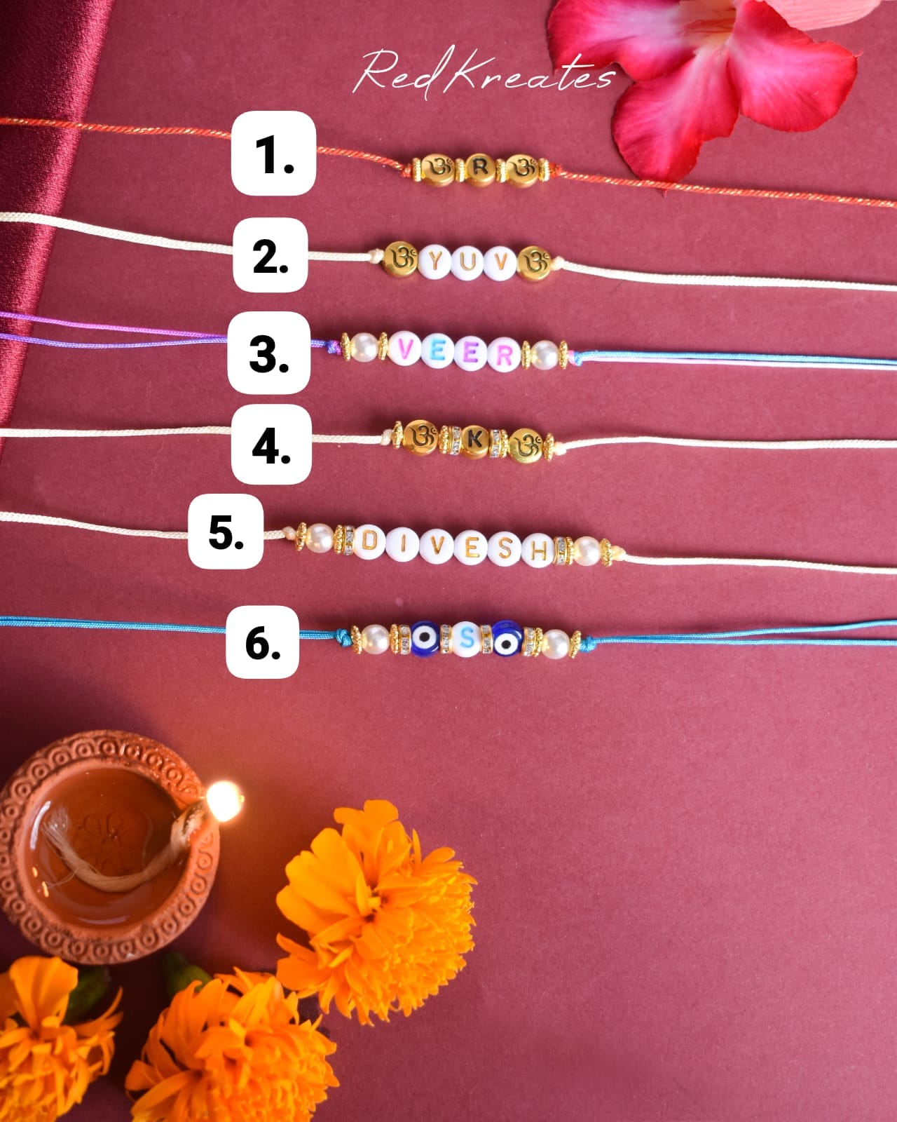 Initial and name Rakhi