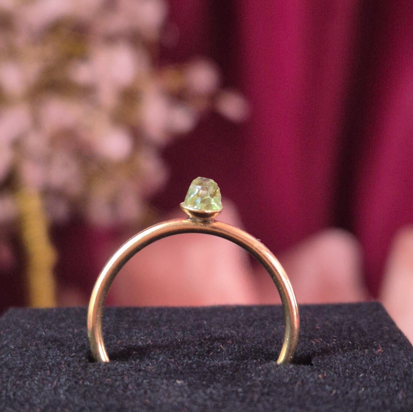 Raw Peridot Ring
