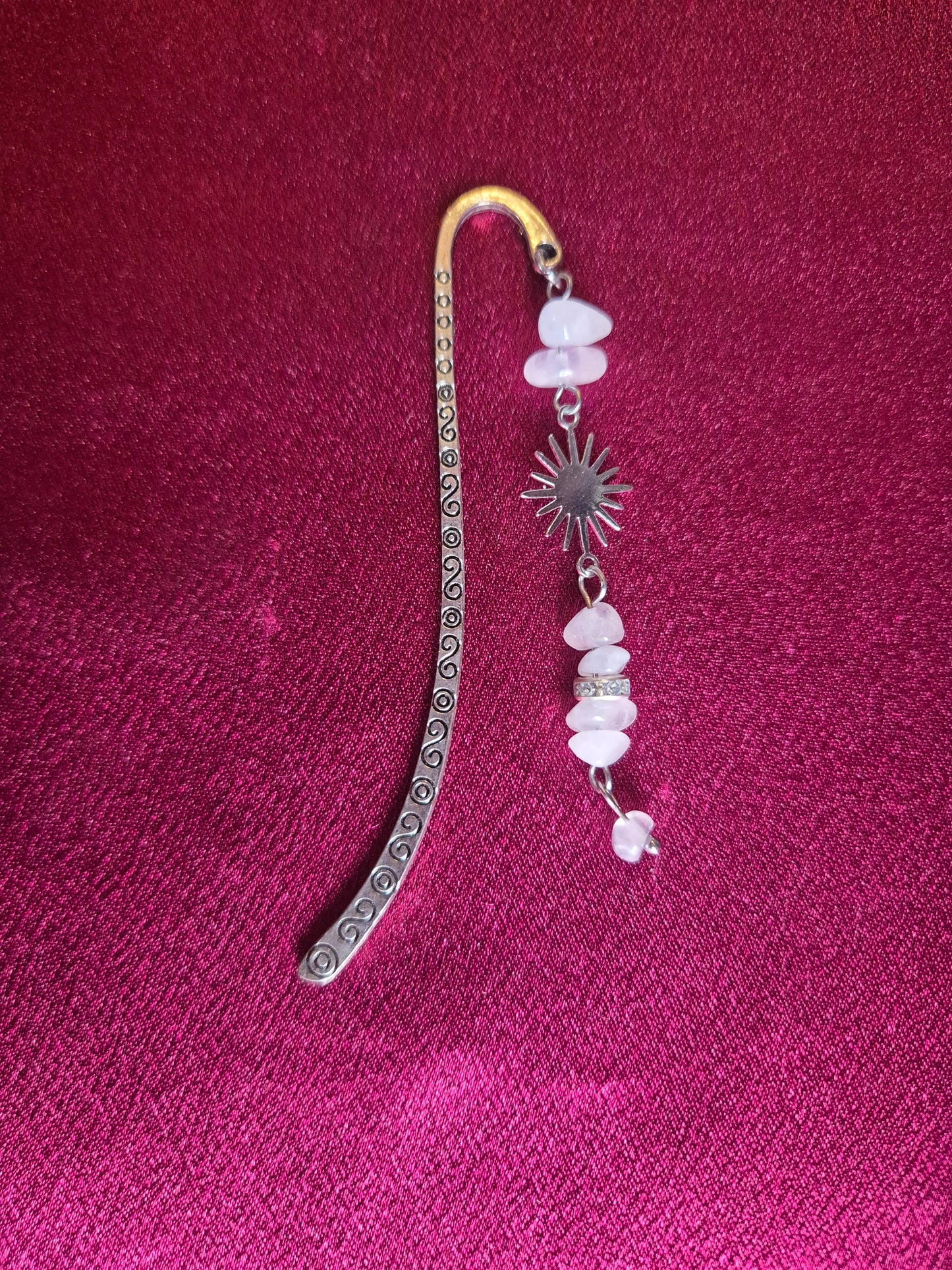 Rose quartz bookmark