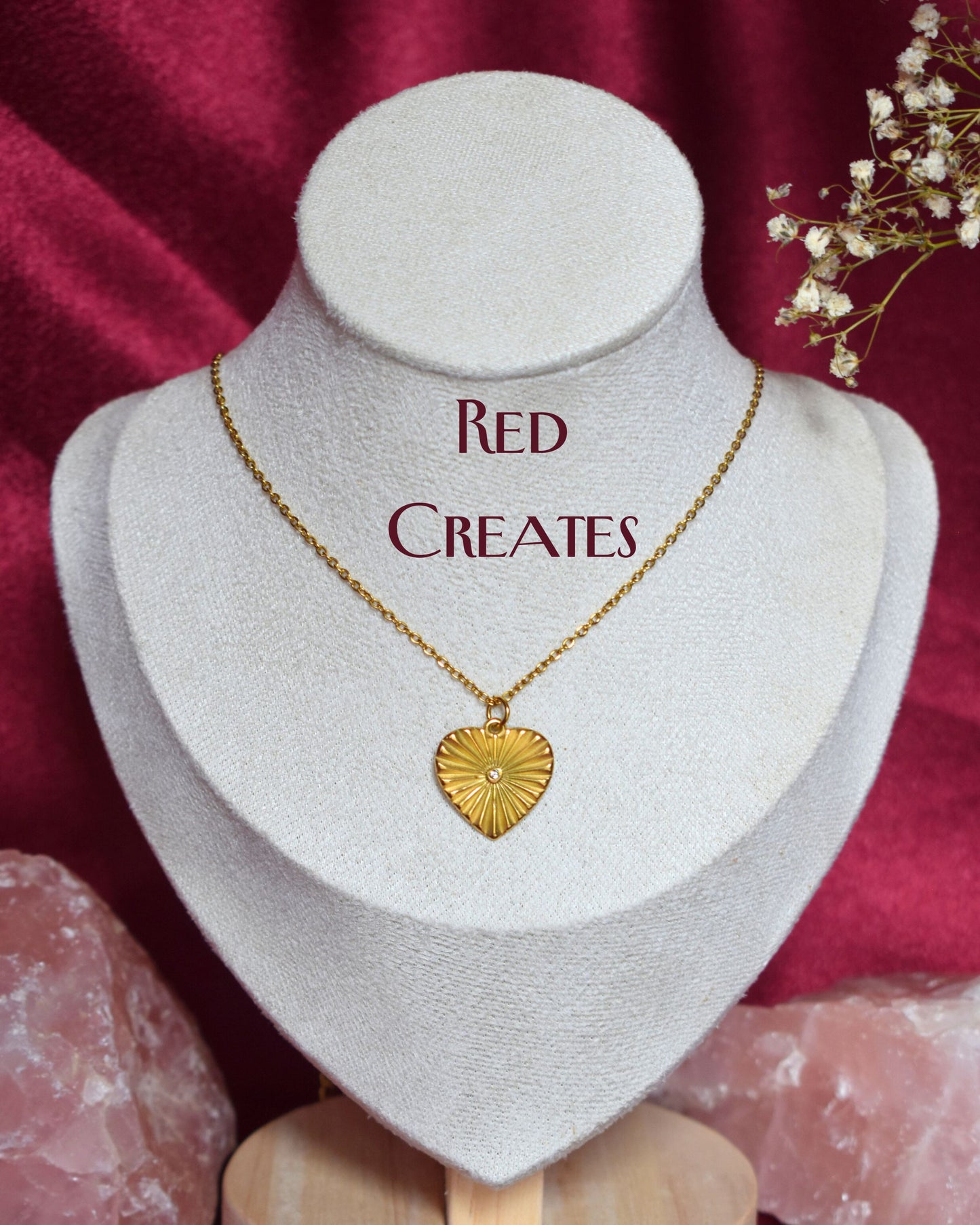 Sunray Heart Necklace