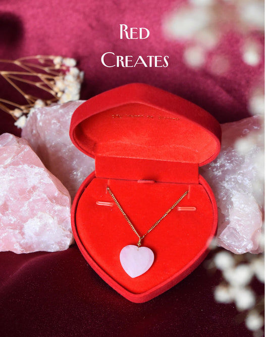 My heart is yours Rose quartz Necklace