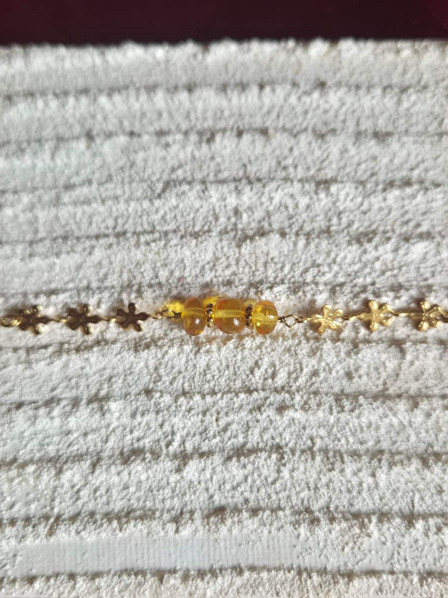 Amber flower Bracelet