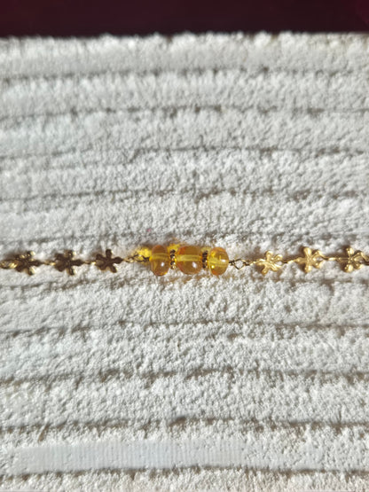 Amber flower Bracelet