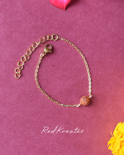 18k gold-plated Rudraksh bracelet