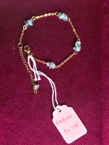 Sky blue apatite bracelet