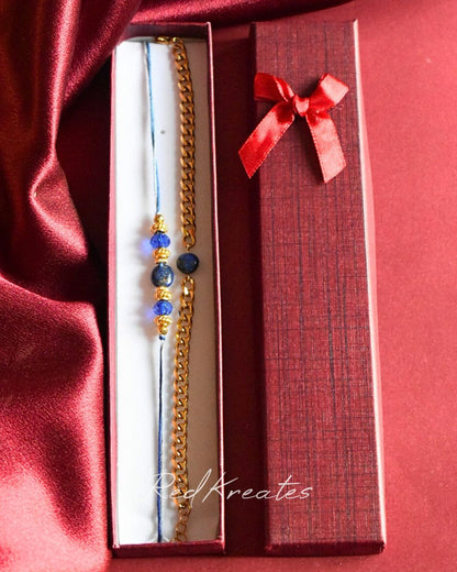 Lapis Lazuli Rakhi& Bracelet Set
