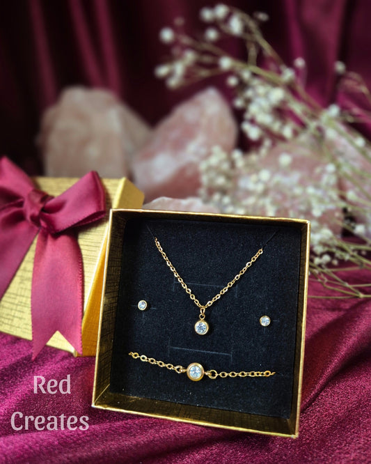 White Zirconia Jewellery Set