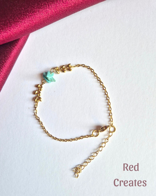 Leafy Turquoise bracelet