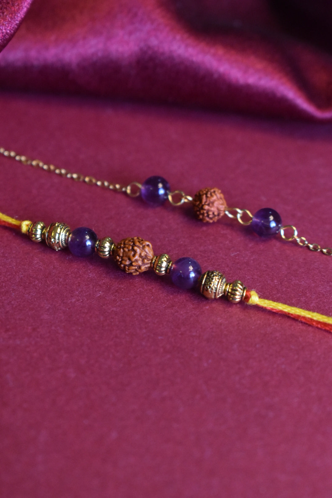 Amethyst Rakhi gift Set