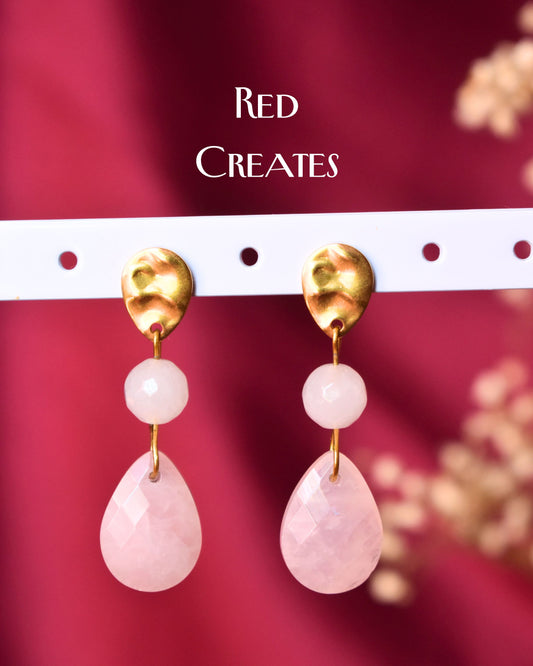 Rose quartz Odessa Earrings