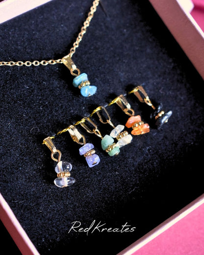 7 chakra interchangeable necklace