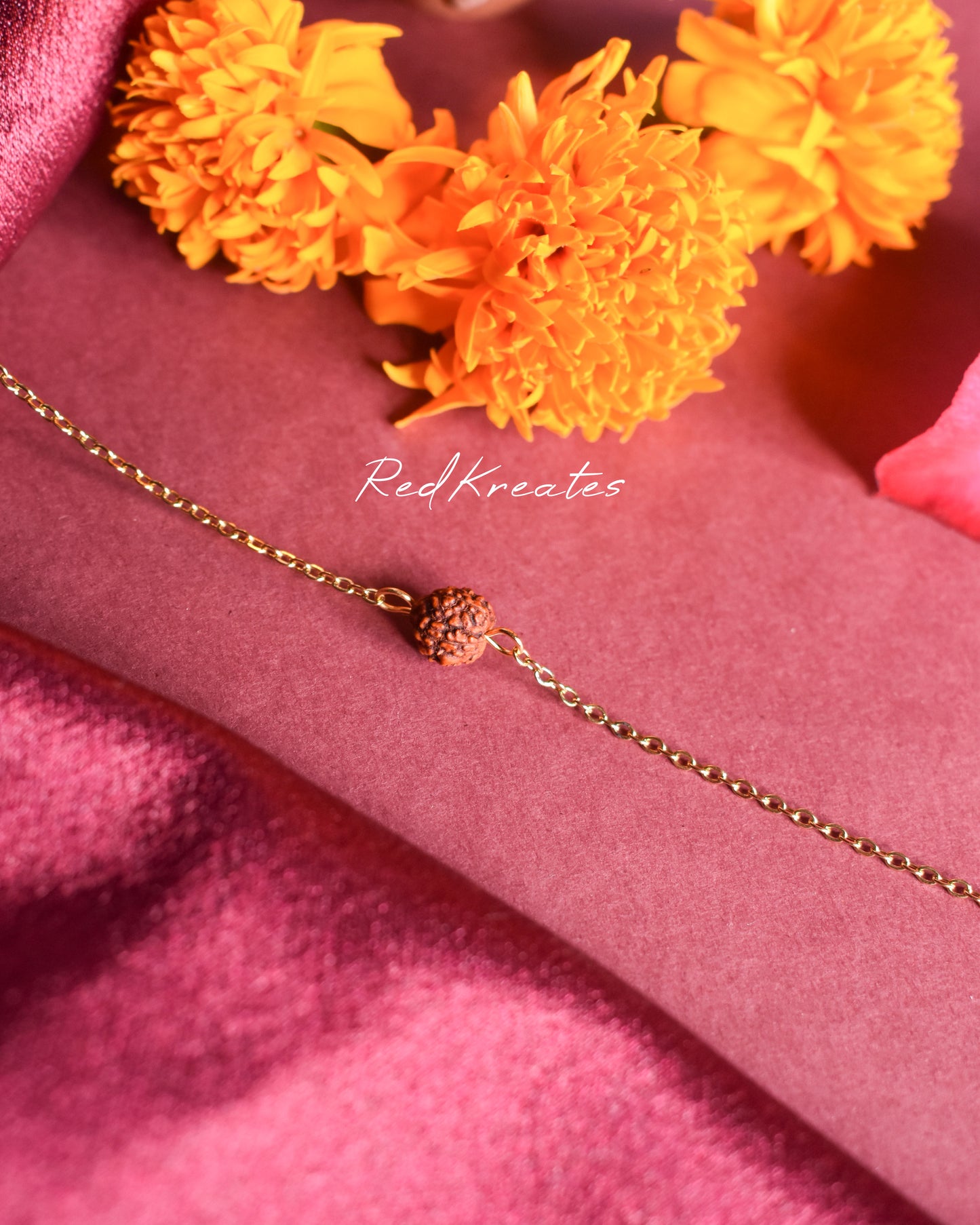 18k gold-plated Rudraksh bracelet