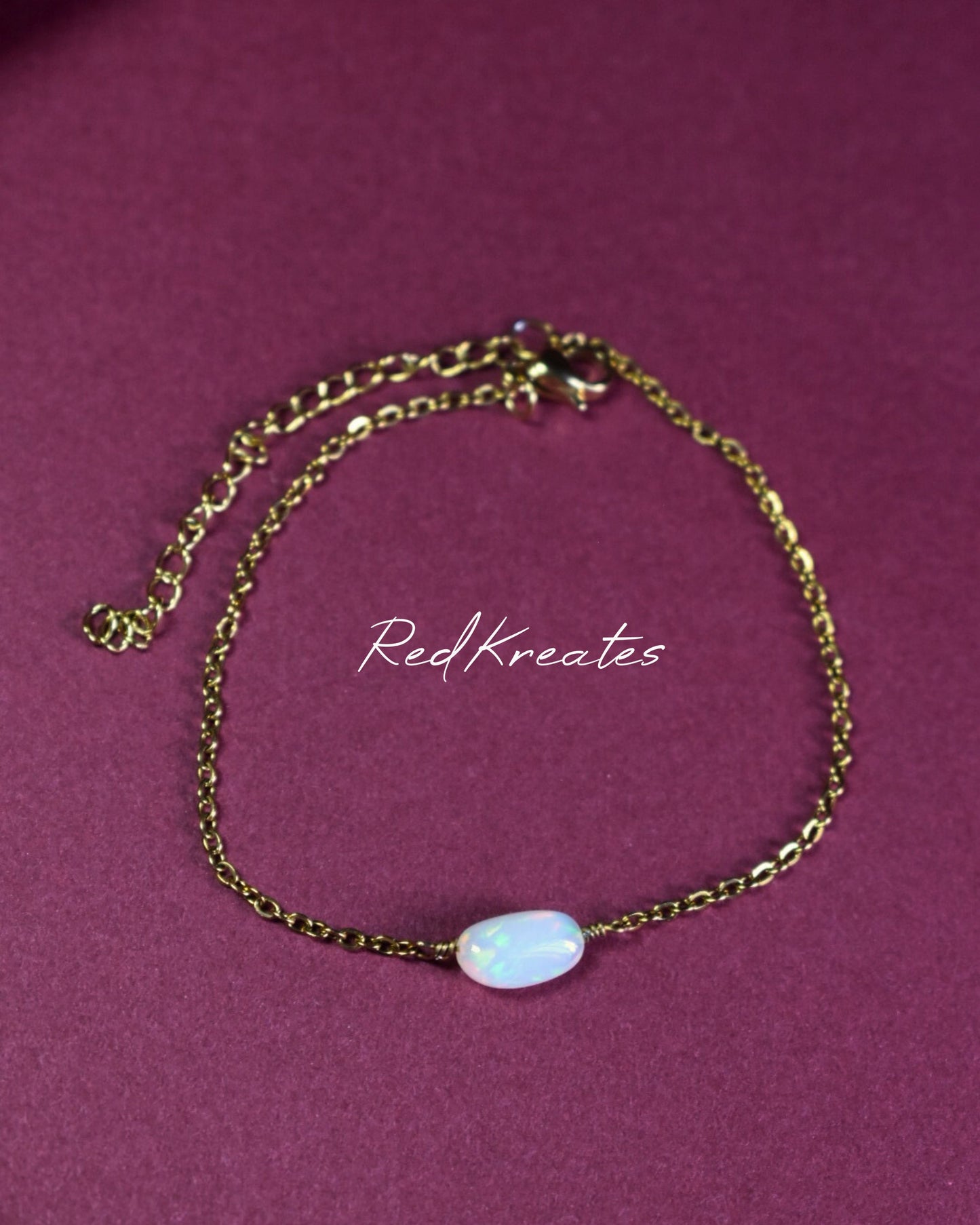 Simple Ethiopian Opal Bracelet