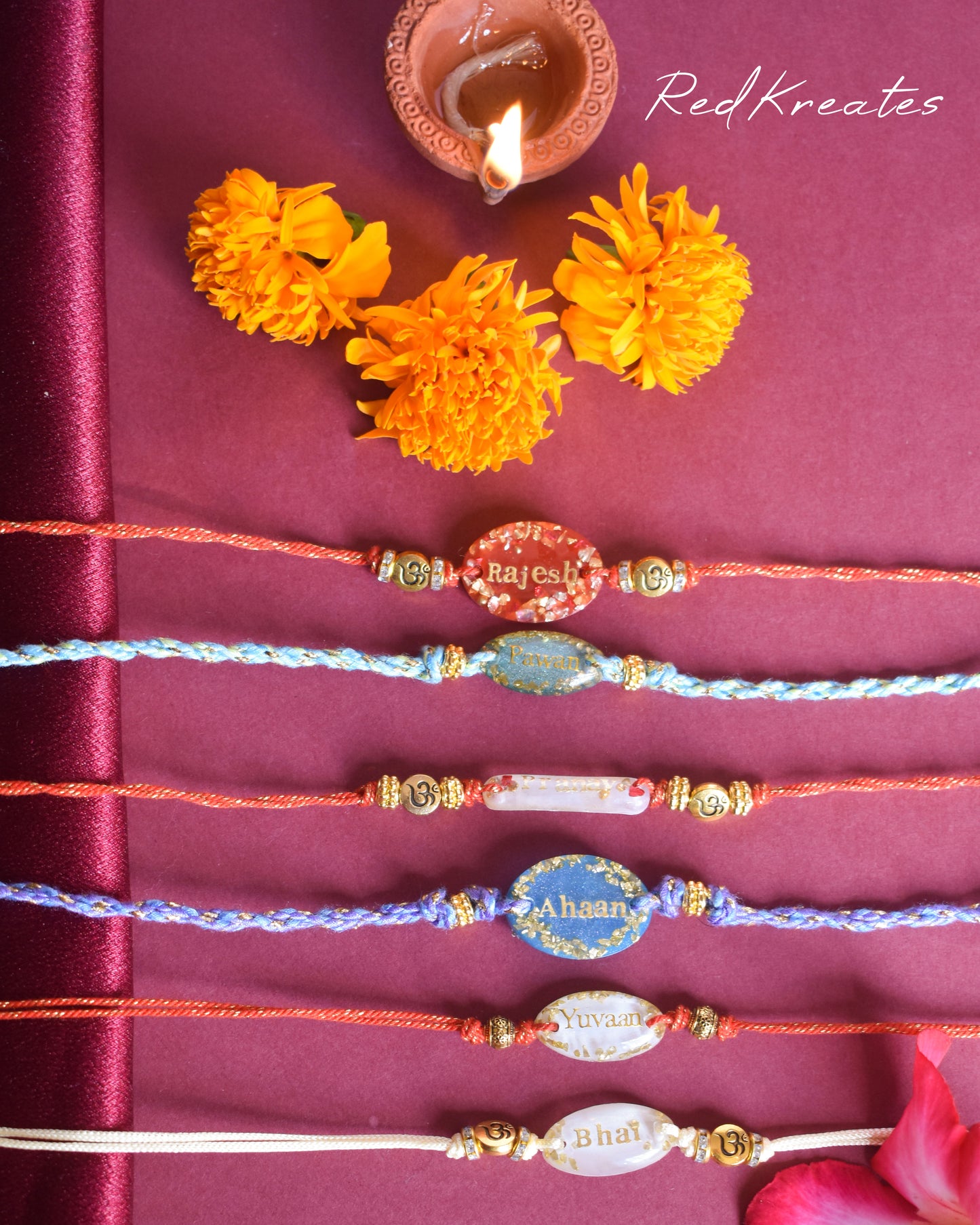 Custom Name Resin Rakhi