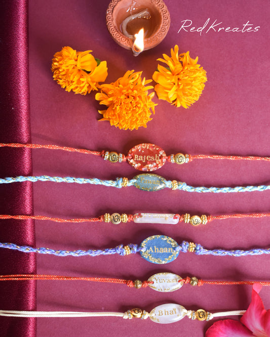 Custom Name Resin Rakhi
