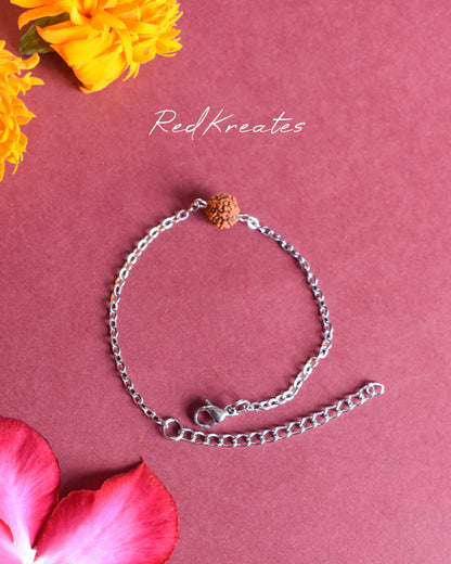 Rudraksh bracelet- Silver