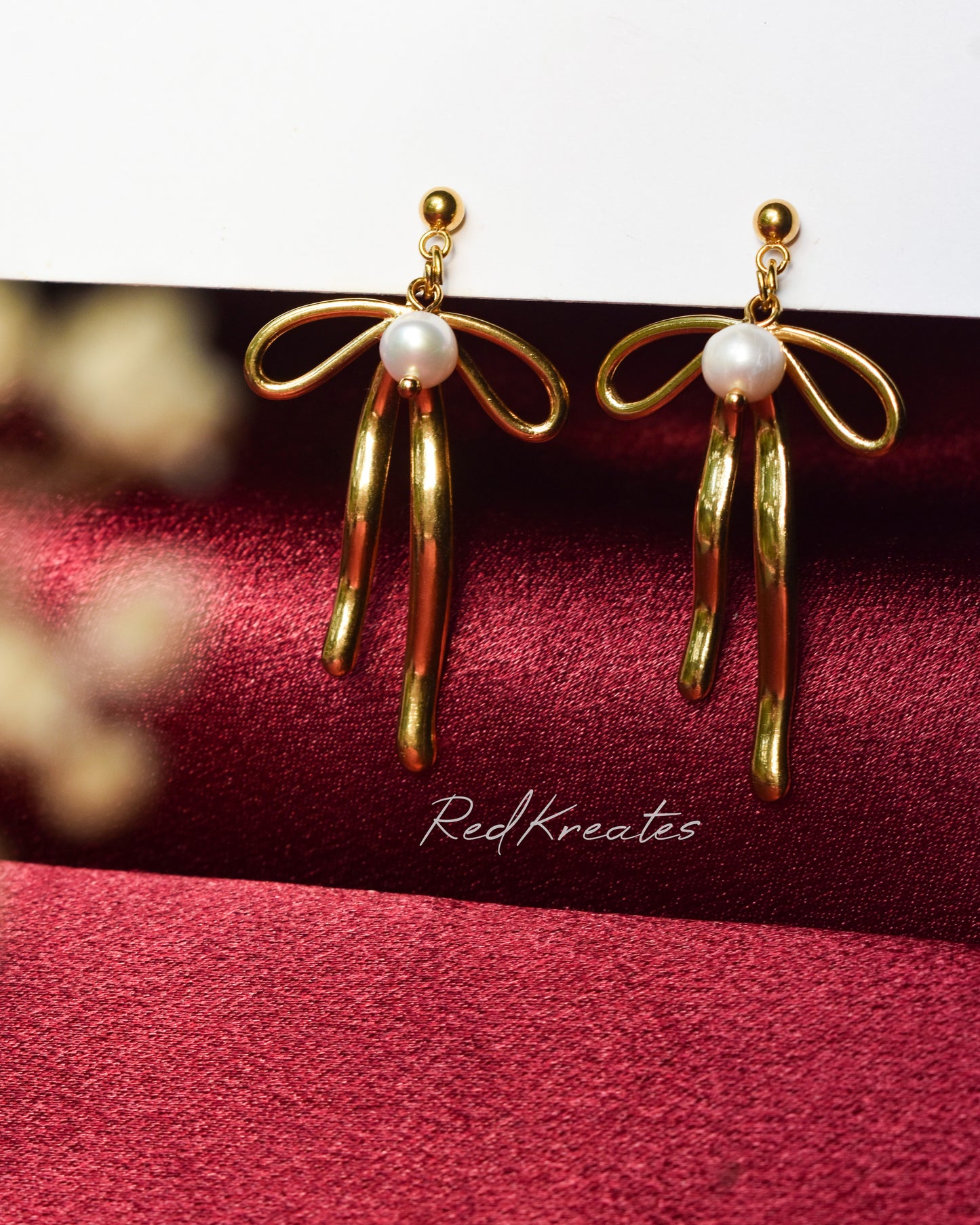 Gilded Ribbon Earrings