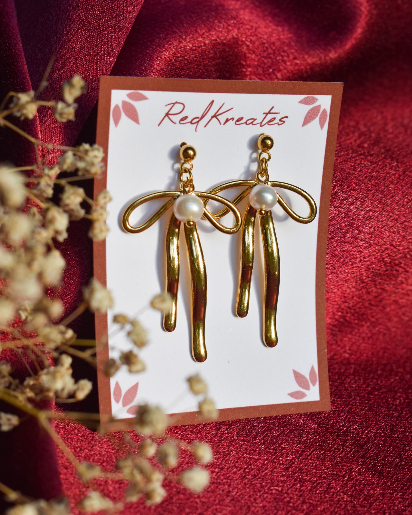 Gilded Ribbon Earrings