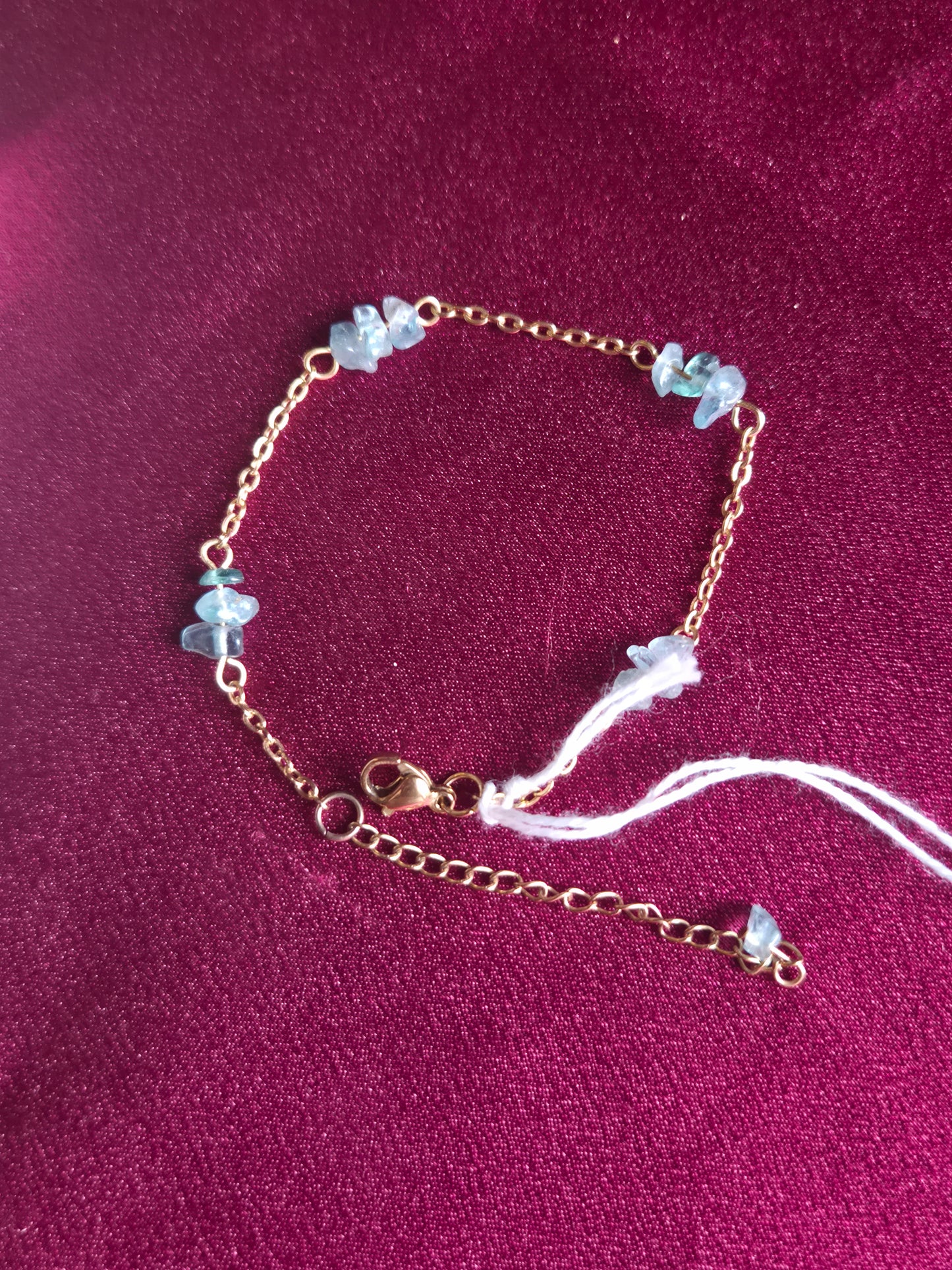 Sky blue apatite bracelet