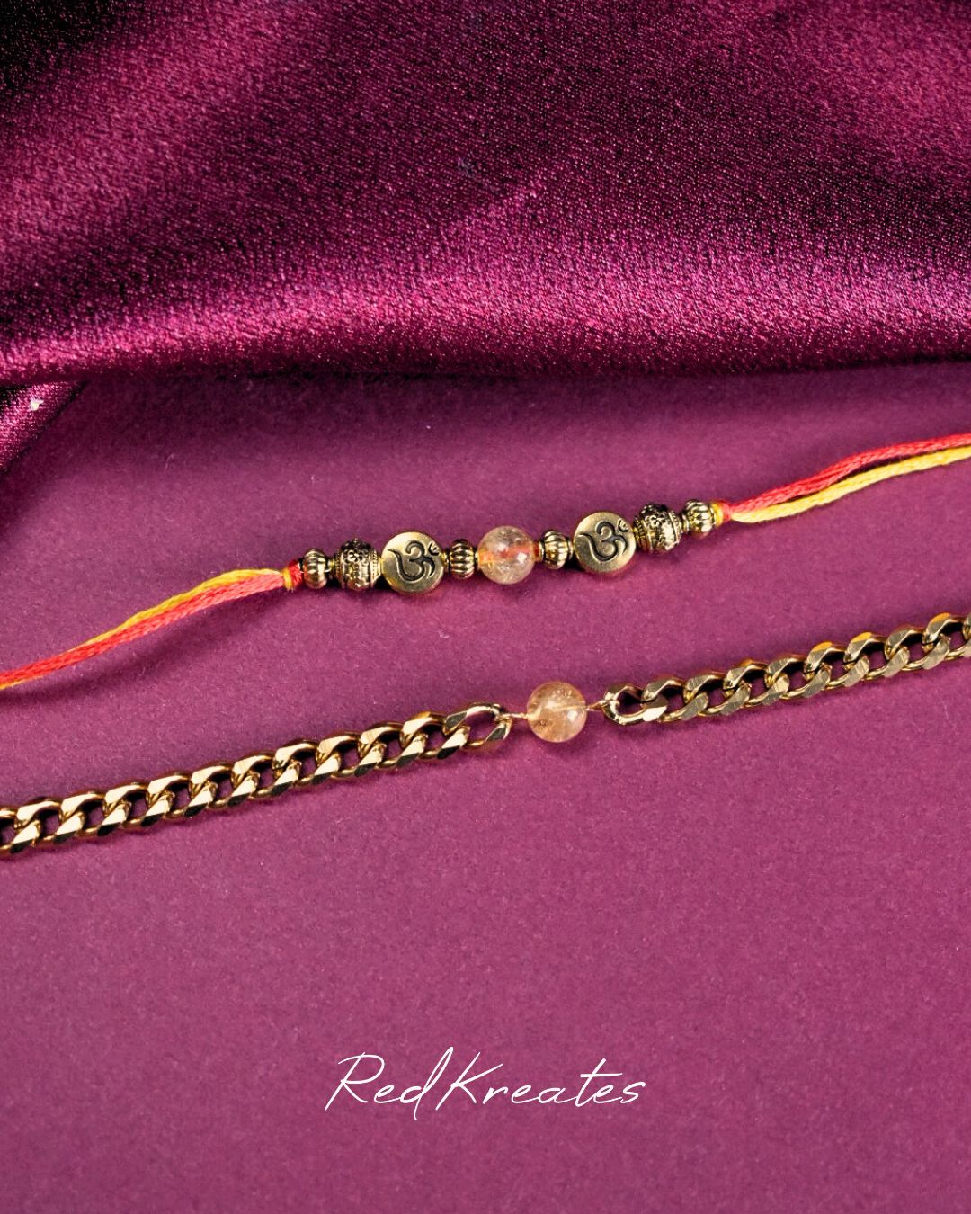 Citrine Rakhi Gift set
