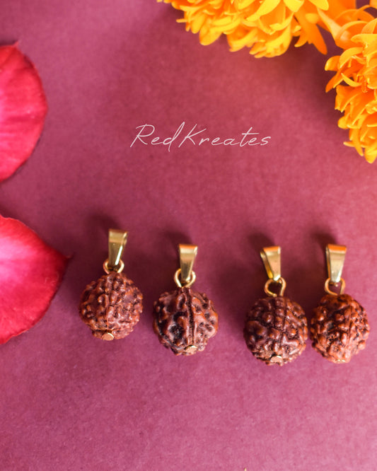 Rudraksha Pendants 18k gold-plated