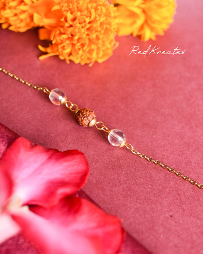 Clear quartz and Rudraksh bracelet