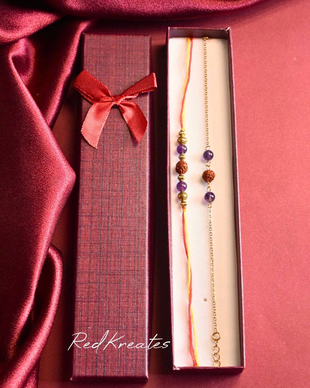 Amethyst Rakhi gift Set
