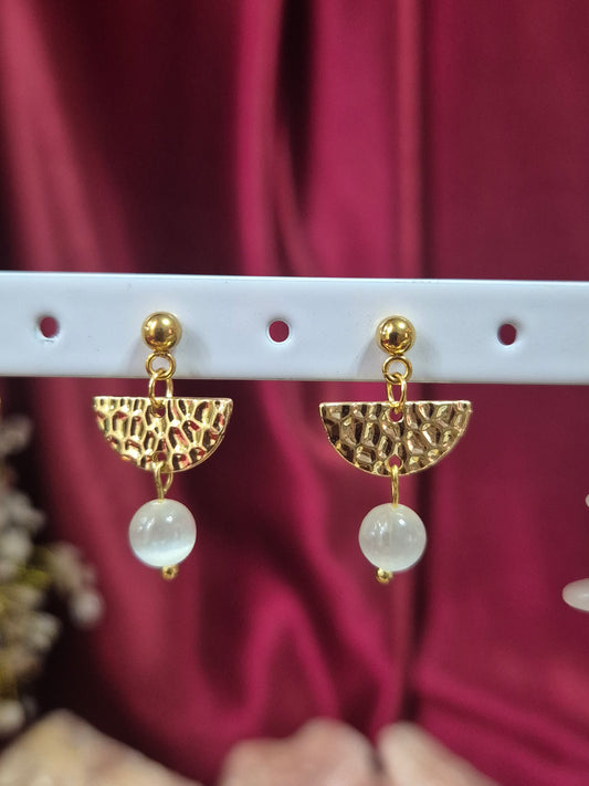 Satin Spar Boho Earrings