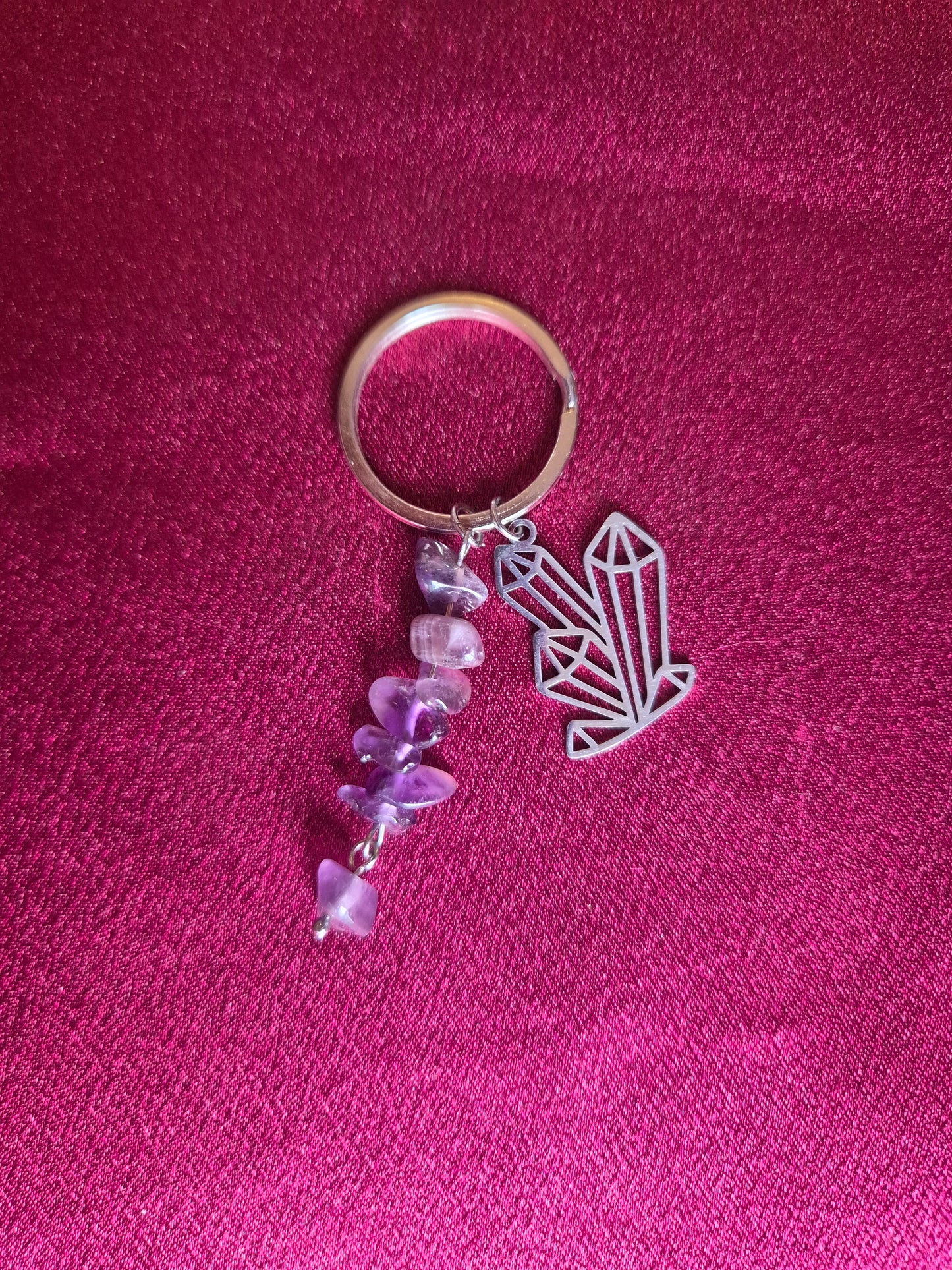 Amethyst keychain