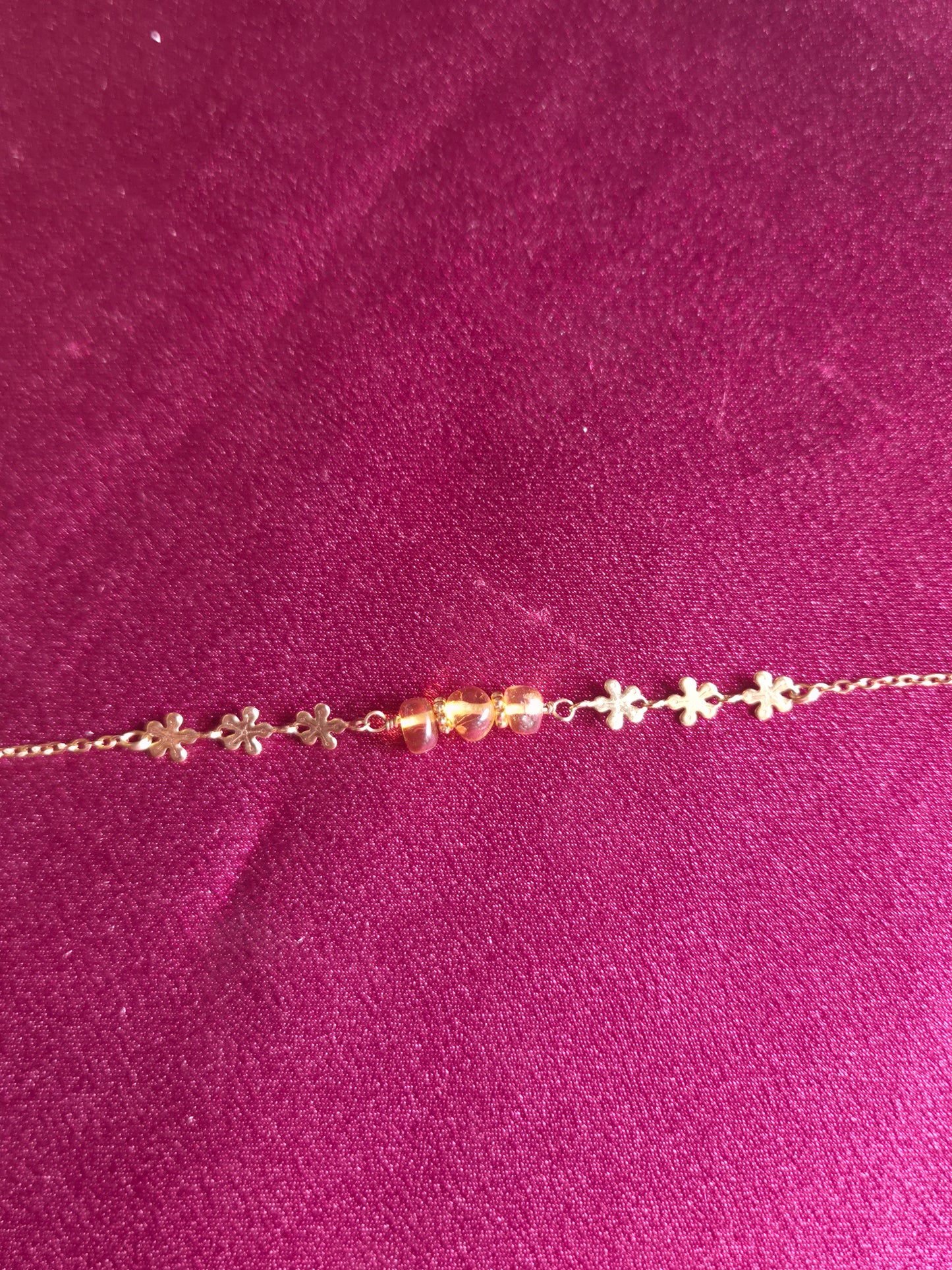 Amber flower Bracelet