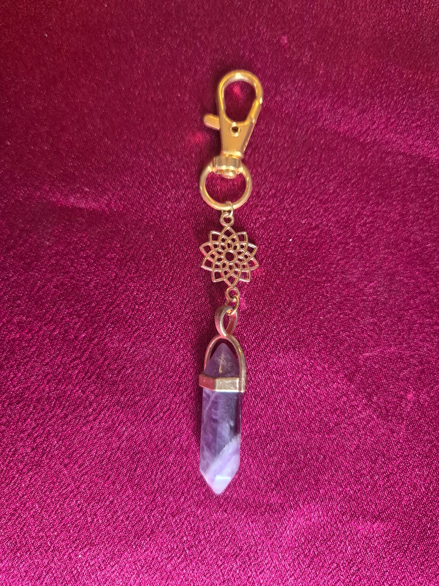 Amethyst keychain