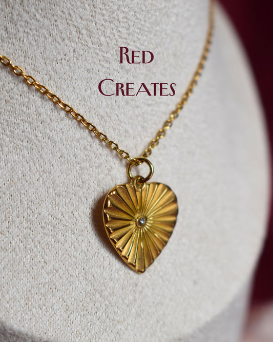 Sunray Heart Necklace