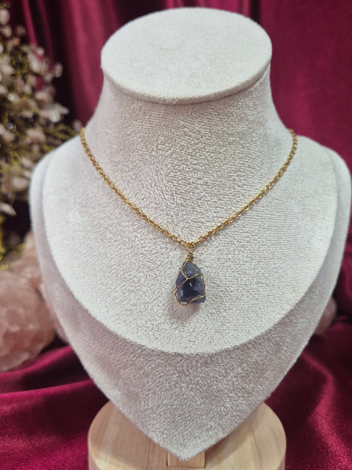 Raw Tanzanite Necklace